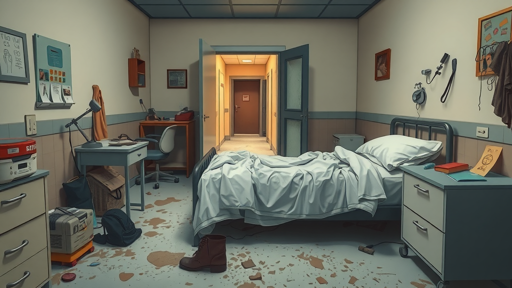 nursing home neglect in louisiana - Neglected, unsanitary Louisiana nursing home room showing clear environmental warning signs