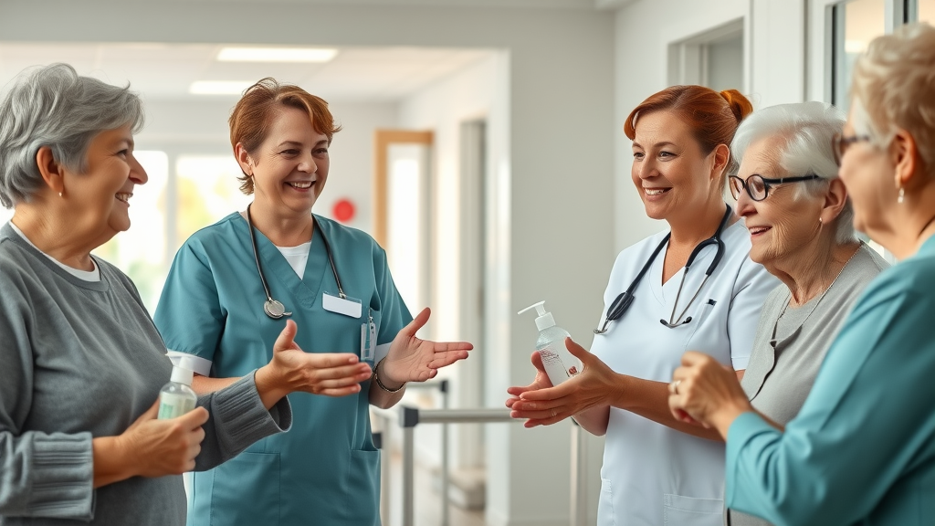 Safety protocols in Louisiana nursing homes - staff and residents demonstration