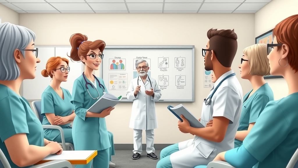 nurse educator leads training on antibiotic stewardship for care facility staff