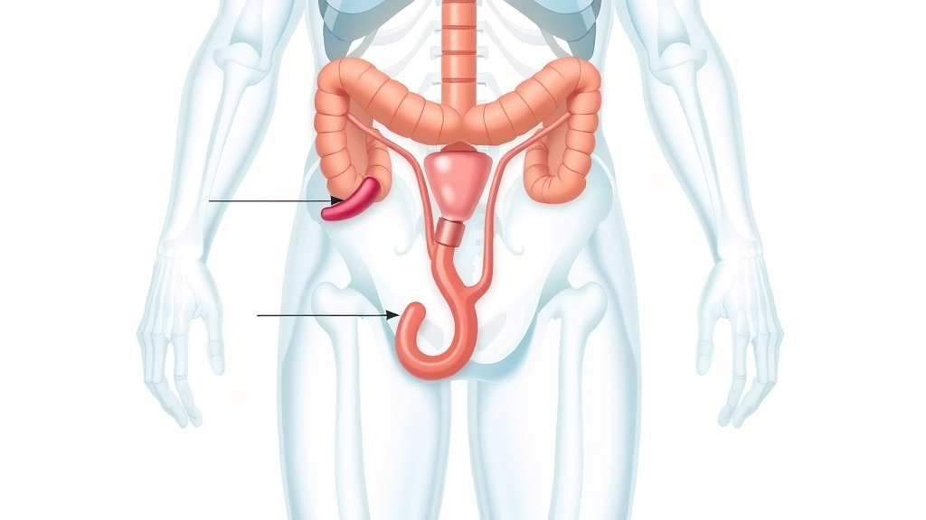 medical illustration diagram of human urinary tract showing infection route, urinary tract infection