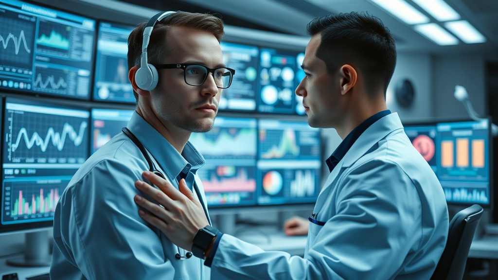 Healthcare technology command center, monitoring infection prevention and control efforts in nursing homes, real-time dashboards visible