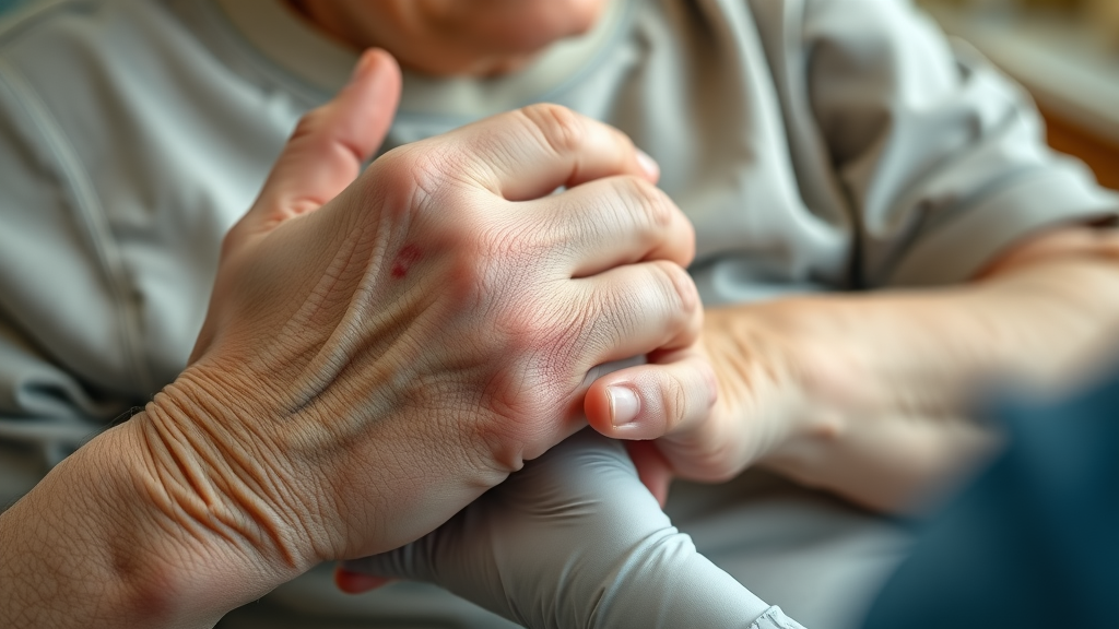 Close-up of elderly patient